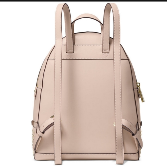 MICHAEL KORS RHEA ZIP PINK/GOLD BAGPACK - Picture 3 of 7